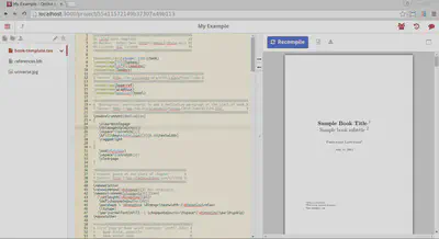 The backend of the editor and preview screen