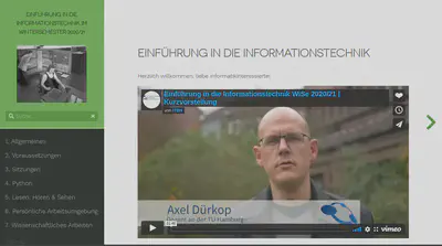 Screenshot Wintersemster 2020/21